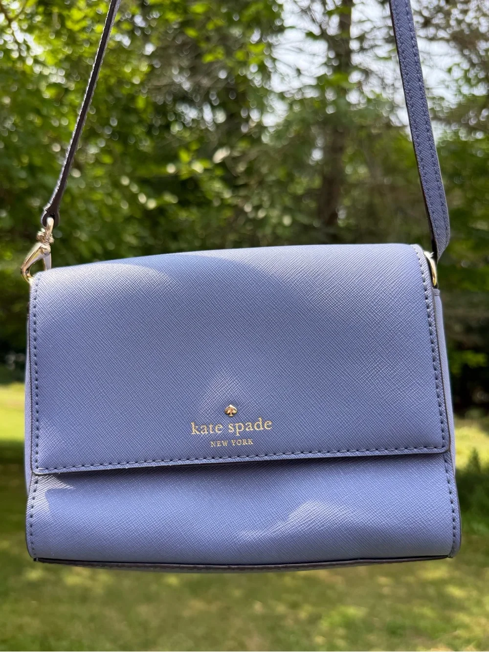 Kate Spade Cedar Street Magnolia Blue Saffiano Leather Crossbody Bag